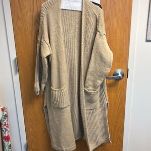Long cardigan duster sweater